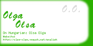 olga olsa business card